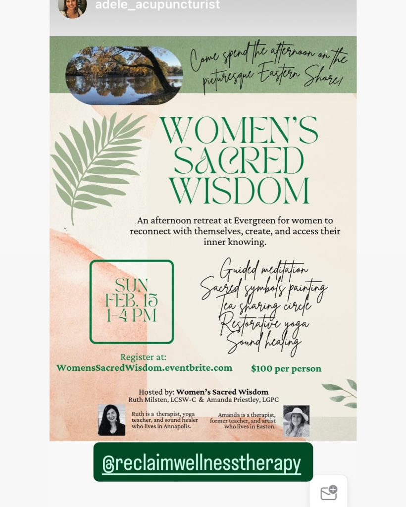 W̶o̶m̶e̶n̶’s̶ S̶a̶c̶r̶e̶d̶ W̶i̶s̶d̶o̶m̶ 🗓 🗺